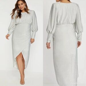 Eloquii Sparkle Maxi Dress with Wrap Skirt